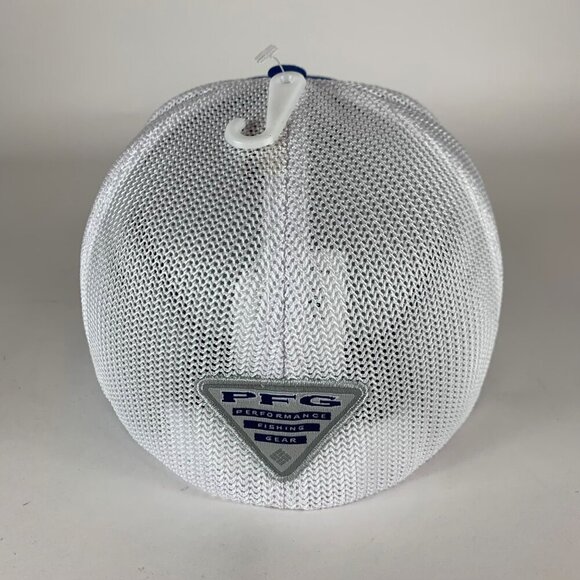 Columbia PFG Blue White USA Stretch Fitted Hat Mens L/XL New - Picture 3 of 5